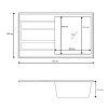 Gamma Modern 8050, 1-komorový granitový drez 790x500x210 mm, šedá, GMA-ZM-8050-G