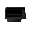 Gamma Selva, univerzálna plastová výlevka 58x38x26,7 cm + sifón, 1-komorová, čierna, GMA-KGS58-BK