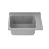 Gamma Selva, univerzálna plastová výlevka 58x38x26,7 cm + sifón, 1-komorová, šedá, GMA-KGS58-G