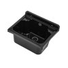 Gamma Manta mini, univerzálna plastová výlevka 42,4x34,3x24,2 cm + sifón, 1-komorová, čierna, GMA-KGM42-BK