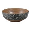 Sapho, PRIORI keramické umývadlo na dosku Ø 41 cm, hnedá s modrým vzorom, PI023