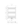 Erga Simple, vykurovacie teleso 700x500 mm, 275 W, čierna, ERG-LAV-SIMP-7050-BK