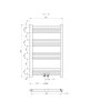 Erga Simple, vykurovacie teleso 800x500 mm, 235 W, biela, ERG-LAV-SIMP-8050-WH