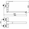 Novaservis Titania Fresh, paneláková batéria bez sprchy 150 mm, chrómová, 96672/1,0