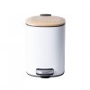 kosz na smieci bialy bambus do lazienki lazienkowy 5l z pedalem otwierania[1]