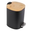 kosz na smieci czarny bambus do lazienki lazienkowy 5l z pedalem otwierania[1]