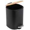 kosz na smieci czarny bambus do lazienki lazienkowy 5l z pedalem otwierania[1]