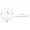 Rea Carlo Granit Shiny, SLIM toaletné WC sedadlo s pomalým zatváraním 410x365 mm, duroplast, soft-close, imitácia kameňa, REA-C4520