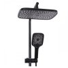 Erga Sami, sprchová súprava s termostatickou batériou, hlavovou a ručnou sprchovou hlavicou, čierna matná, ERG-YKA-BP.SAMI-THERM-30-BLK