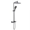 Erga Sami, sprchová súprava s termostatickou batériou, hlavovou a ručnou sprchovou hlavicou, čierna matná, ERG-YKA-BP.SAMI-THERM-30-BLK