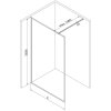 Mexen Kioto-F, sprchová zástena s rámom 85 x 202 cm, 8 mm číre sklo, zlatý lesklý profil, 800-085-104-50-00