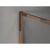 Mexen Kioto-F, sprchová zástena s rámom 70 x 202 cm, 8 mm šedé sklo, profil ružové zlato, 800-070-104-60-40
