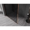 Mexen Kioto-F, sprchová zástena s rámom 70 x 202 cm, 8 mm šedé sklo, profil ružové zlato, 800-070-104-60-40