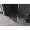 Mexen Kioto-F, sprchová zástena s rámom 100 x 202 cm, 8 mm šedé sklo, profil medená matná, 800-100-104-65-40