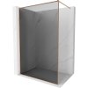 Mexen Kioto-F, sprchová zástena s rámom 130 x 202 cm, 8 mm šedé sklo, profil medená matná, 800-130-104-65-40
