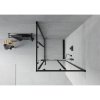 Mexen Rio, štvorcový sprchovací kút s posuvnými dverami 70(dvere) x 70(dvere) x 190 cm, 6mm číre sklo, čierny profil, 860-070-070-70-00
