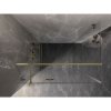 Mexen Lunar T, sklápací sprchový kút ľavý 110 x 80 cm, 8mm číre sklo, zlatý profil, 834T-110-080-50-00-L