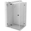 Mexen Lunar T, sklápací sprchový kút ľavý 120 x 110 cm, 8mm číre sklo, čierny profil, 834T-120-110-70-00-L