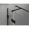 Mexen Lunar T, sklápací sprchový kút ľavý 120 x 110 cm, 8mm číre sklo, čierny profil, 834T-120-110-70-00-L