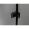 Mexen Lunar T, sklápací sprchový kút ľavý 120 x 110 cm, 8mm číre sklo, čierny profil, 834T-120-110-70-00-L