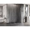 Mexen Lunar-B, pravostranný výklopný sprchový kút 80 x 80 cm, 8mm číre sklo, chrómový profil, 832-080-080-01-00-P
