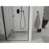 Mexen Lima, skladacie sprchové dvere do otvoru 80 x 190 cm, 6mm číre sklo, čierny profil, 856-080-000-70-00