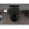 Mexen Rico, závesná WC misa 490x360x370 mm, Rimless Tornádo + WC sedadlo z duroplastu, čierna matná, 30720185T