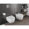 Mexen Carmen, závesná WC misa 490x365x340 mm, Rimless Tornádo + WC sedadlo z duroplastu, biela lesklá, 30880400T