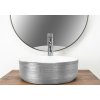 Rea Sami Brush Silver, umývadlo na dosku 360x360x115 mm, strieborná-biela, REA-U3304