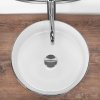 Rea Sami Brush Silver, umývadlo na dosku 360x360x115 mm, strieborná-biela, REA-U3304