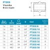 Novaservis Inštalatérsky program - Vsuvka – dvojitá závitová spojka 3/8", FT205/10