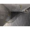 Mexen Lunar, L päťuholníkový sprchový kút naklápací doľava 100 x 100 cm, 8mm číre sklo, zlatý matný profil, 831L-100L-100P-55-00-L