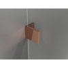 Mexen Lunar, L päťuholníkový sprchový kút naklápací doľava 100 x 80 cm, 8mm číre sklo, profil ružové zlato, 831L-100L-080P-60-00-L