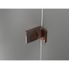 Mexen Lunar, L päťuholníkový sprchový kút naklápací doľava 100 x 80 cm, 8mm číre sklo, profil ružové zlato, 831L-100L-080P-60-00-L