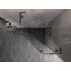 Mexen Lunar, L pravý výklopný päťuholníkový sprchový kút 100x100 cm priehľadný pištoľovo šedý kartáčovaný - 831L-100P-100L-66-00-P