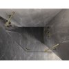 Mexen Lunar, pravý výklopný päťuholníkový sprchový kút 100 x 80 cm, 8mm číre sklo, zlatý matný profil, 831-100P-080L-55-00-P
