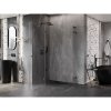 Mexen Lunar, L Duo výklopný sprchový kút 115 x 90 cm, 8mm číre sklo, profil grafit brúsený, 834L-115L-090P-66-00