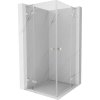 Mexen Lunar, L Duo výklopný sprchový kút 95 x 95 cm, 8mm číre sklo, oceľový profil, 834L-095L-095P-97-00