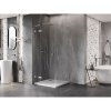 Mexen Lunar, L Duo výklopný sprchový kút 95 x 95 cm, 8mm číre sklo, oceľový profil, 834L-095L-095P-97-00