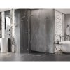 Mexen Lunar, L Duo výklopný sprchový kút 105 x 85 cm, 8mm číre sklo, oceľový profil, 834L-105L-085P-97-00
