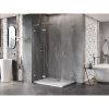 Mexen Lunar, L Duo výklopný sprchový kút 105 x 85 cm, 8mm číre sklo, oceľový profil, 834L-105L-085P-97-00