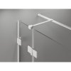Mexen Lunar T, sklápací sprchový kút ľavý 125 x 70 cm, 8mm číre sklo, biely profil, 834T-125-070-20-00-L
