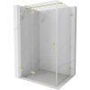 Mexen Lunar T, sklápací sprchový kút ľavý 115 x 80 cm, 8mm číre sklo, zlatý matný profil, 834T-115-080-55-00-L