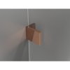 Mexen Lunar T, sklápací sprchový kút ľavý 125 x 110 cm, 8mm číre sklo, profil ružové zlato, 834T-125-110-60-00-L