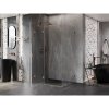 Mexen Lunar T, výklopný ľavý sprchový kút 140 x 120 cm, 8mm číre sklo, profil medená matná, 834T-140-120-65-00-L