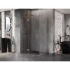 Mexen Lunar T, výklopný ľavý sprchový kút 140 x 120 cm, 8mm číre sklo, profil medená matná, 834T-140-120-65-00-L