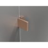 Mexen Lunar T, výklopný ľavý sprchový kút 140 x 120 cm, 8mm číre sklo, profil medená matná, 834T-140-120-65-00-L