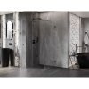 Mexen Lunar T, sklápací sprchový kút ľavý 120 x 120 cm, 8mm číre sklo, grafitový profil, 834T-120-120-95-00-L