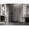Mexen Lunar T, sklápací sprchový kút ľavý 120 x 120 cm, 8mm číre sklo, grafitový profil, 834T-120-120-95-00-L