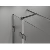 Mexen Lunar T, sklápací sprchový kút ľavý 120 x 120 cm, 8mm číre sklo, grafitový profil, 834T-120-120-95-00-L